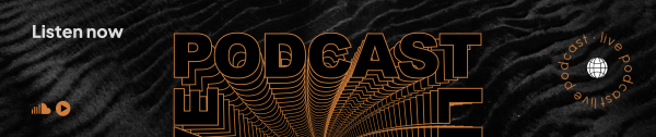 Live Podcast SoundCloud Banner Design Image Preview