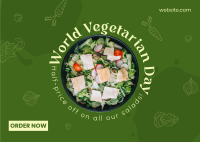 World Vegetarian Day Postcard Design