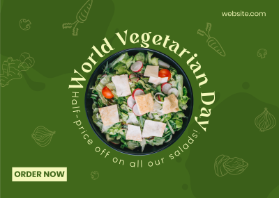 World Vegetarian Day Postcard Image Preview