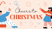 Cheers to Christmas Facebook Event Cover Design