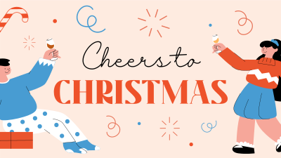 Cheers to Christmas Facebook event cover Image Preview