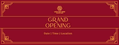 Grand Opening Art Deco Facebook cover Image Preview