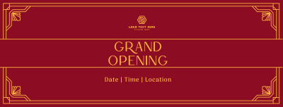 Grand Opening Art Deco Facebook cover Image Preview