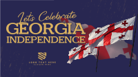 Let's Celebrate Georgia Independence Facebook Event Cover Design