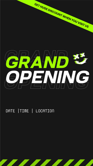 Grand Opening Modern Grunge Instagram story Image Preview