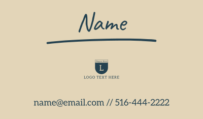 Name Outline Business Card Image Preview
