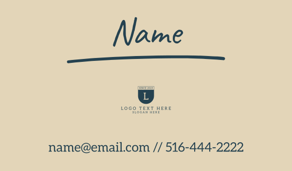 Name Outline Business Card Design Image Preview