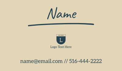 Name Outline Business Card