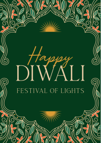 Elegant Diwali Frame Flyer Design