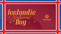 Textured Icelandic National Day Facebook Event Cover Image Preview