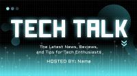 Modern Digital Technology Podcast Facebook Event Cover Design