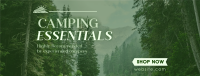 Mountain Hiking Camping Essentials Facebook Cover Design