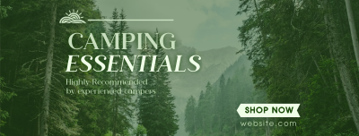 Mountain Hiking Camping Essentials Facebook cover Image Preview