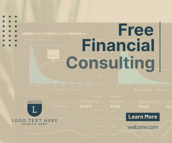 Simple Financial Consulting Facebook Post Design Image Preview