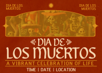 Minimalist Dia De Los Muertos Postcard Image Preview