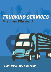 Truck Courier Service Flyer Image Preview