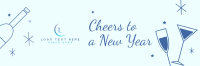 New Year Cheers Twitter header (cover) Image Preview