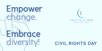 Empowering Civil Rights Day Twitter Post Design