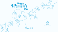 Floral Women's Day  Zoom Background Image Preview