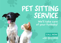 Pet Sitting Service Postcard Image Preview