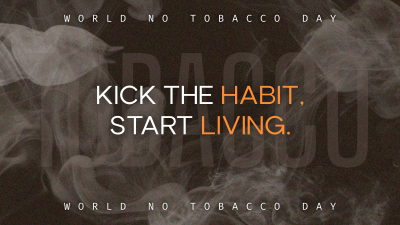 No Tobacco Day Typography Facebook event cover Image Preview