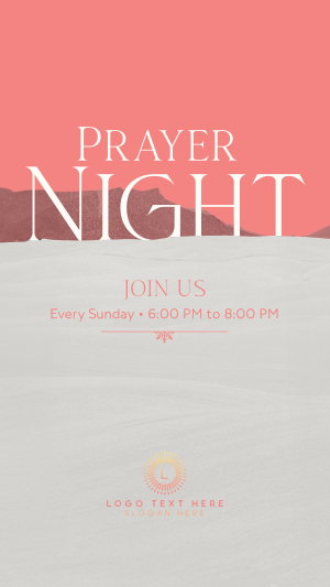 Prayer Night  Instagram story Image Preview