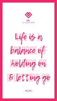 Life Balance Quote TikTok Video Image Preview