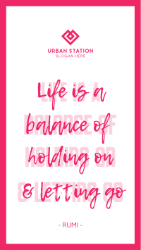 Life Balance Quote TikTok Video Image Preview