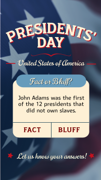 Presidents' Day Quiz  YouTube short Image Preview
