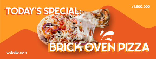 Brick Oven Pizza Facebook Cover Design Image Preview