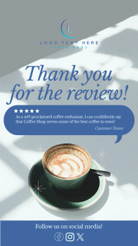 Minimalist Coffee Shop Review Instagram reel Image Preview