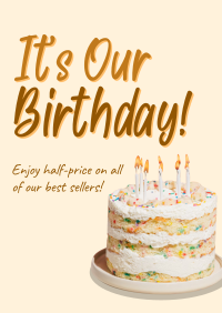 Business Birthday Greeting Poster Design