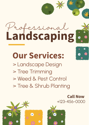 Professional Landscaping Poster Image Preview