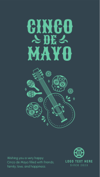 Guitar Cinco De Mayo Facebook Story Design