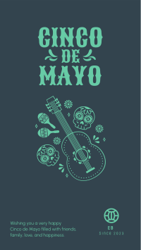 Guitar Cinco De Mayo Facebook story Image Preview