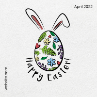 Egg Bunny Instagram Post Design