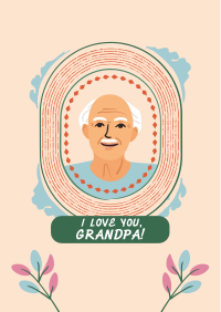 Greeting Grandfather Frame Flyer Design