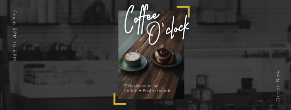 Coffee O'clock Facebook Cover Design Image Preview