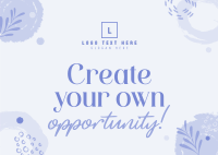 Your Own Opportunity Postcard Design