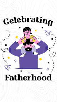 Doodle Happy Dad's Day Facebook Story Design