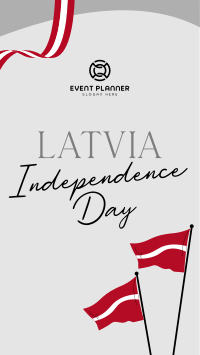 Latvia Independence Flag Instagram Story Design