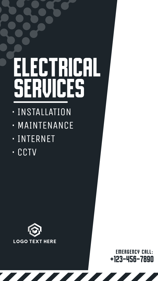 Electrical Services List Instagram Story Design Image Preview