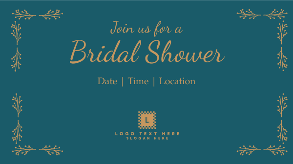 Bridal Shower Facebook Event Cover Design Image Preview