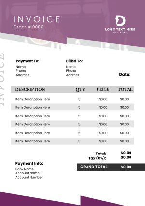Electric Swoosh Invoice Image Preview