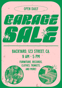 Retro Quirky Yard Sale Flyer Image Preview