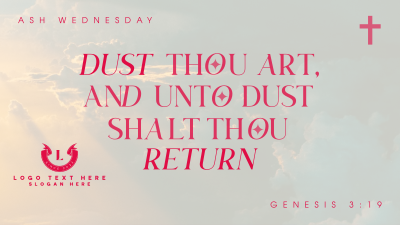 Minimalist Ash Wednesday Facebook event cover Image Preview