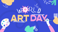 Quirky World Art Day Facebook Event Cover Image Preview