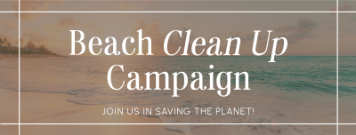 Beach Clean Up Drive Facebook cover Image Preview