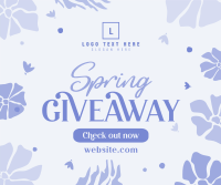 Spring Giveaway Flowers Facebook Post Design