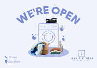 Laundry Clothes Postcard Design
